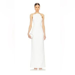 Rebecca Vallance White Halter Wedding Gown